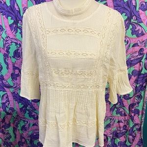 DDR white lace top XL